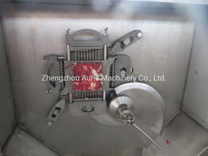 300-500kg/H κόπτης λαχανικών κρέατος πρόβειων κρεάτων βόειου κρέατος χοιρινού κρέατος που κόβει Slicer κρέατος φρέσκου κρέατος την παγωμένη τεμαχίζοντας μηχανή