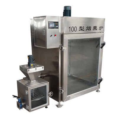 100kg batch κρέατος καπνίζοντας καπνίζοντας μηχανή ψαριών μηχανών 30kw βιομηχανική