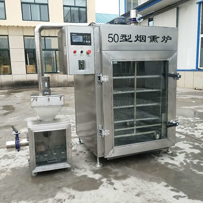 304ss κρέατος καπνίζοντας μηχανών 50kg batch εξοπλισμός επεξεργασίας ψαριών ατμού καπνισμένος λουκάνικο