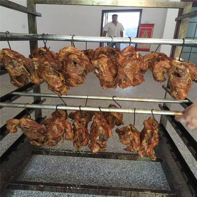 Trotter κρέατος καπνίζοντας μηχανών 100kg καπνίζοντας μηχανή ψαριών batch καυτή κρύα