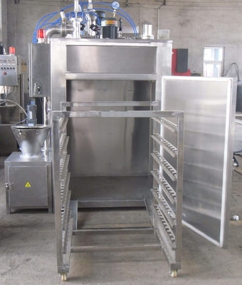 100kg batch κρέατος καπνίζοντας καπνίζοντας μηχανή ψαριών μηχανών 30kw βιομηχανική