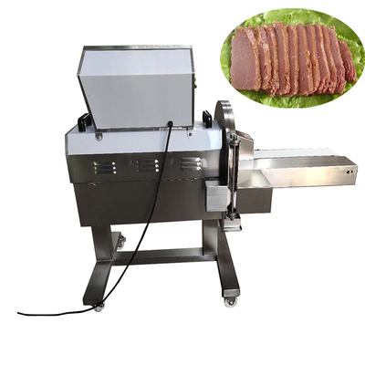 Μαγειρευμένο Jerky Slicer στηθών κοτόπουλου τεμαχίζοντας μηχανών κρέατος χωρίζοντας σε τετράγωνα 0,77 KW